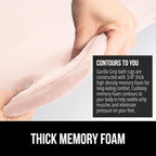 GORILLA GRIP Memory Foam Bath Mat, Soft Absorbent Velvet Bathroom Mats, Durable Dots on Underside, Machine Washable Bathmat, Carpet Rug Room Decor for Shower Tub Floor RV, 24x17 Rugs, Pink