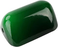 FIRVRE Mini Green Glass Bankers Desk Lamp Shade Replacement Cover,Small bankers lamp shade("5.9 IN " L "3.7IN" W)
