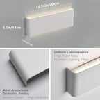 Aipsun 15.75in Matte White Modern Vanity Light Up and Down LED Vanity Light for Bathroom Wall Lighting Fixtures (Neutral White 4000K)