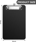 Sabary 48 Pack Bulk Mini Clipboards with Pen Holder Clip Black A5 Memo Clipboard 6x9 Plastic Check Presenters for Restaurants School Office Hotel Shopping List (Pen Not Included)