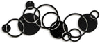 SIGNLEADER Metal Wall Art Decor Circle Shapes Minimalist Modern Abstract Wall Sculpture Hangings Home Decoration for Living Room, Bedroom, Bathroom, Kitchen, Outdoor - 36" Black