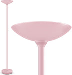 30W Pink Torchiere Floor Lamp, 3600LM Super Bright LED Pole Lamp, 71Inch Tall Stepless Dimmable Torch Lamp, 1Inch Thick Metal Tube, Rotary Switch, Modern Standing Lamp for Living Room/Bedroom/Office