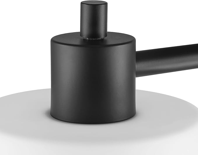 GLOBE Electric 61000144 62" Floor Lamp, Matte Black, Plastic Frosted Shade, On/Off Rotary Switch on Socket, 6-Foot Black Cord, Reading Light, Bedroom, Living Room, Home Decor