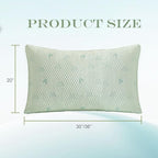 ACCURATEX Cooling Memory Foam Pillows for Sleeping Standard Size Set of 2, Adjustable Fluffy Pillows with Removable Cover, Cool Bed Pillow for Side Back Stomach Sleepers, Machine Washable, Green