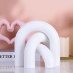 XMGZQ White Wood Arch for Coffee Table Decor Items,Wood Statue and Sculpture Set 3,Japanese Neutral Home Decor Aesthetic,Living Room,Entryway,Bookshelf,Floating,Console,Boho Minimalist Objects