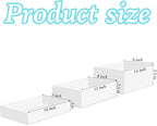 3Pcs White Buffet Risers 10" 12" 14" Acrylic Food Risers Display Stands Catering Supplies Buffet Display with Hollow Bottom