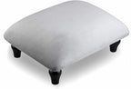 Small Foot Stool Ottoman with Stable Wood Legs Upholstered Footstool Padded Foot Rest Step Stool for High Beds Seat Chair Couch Sofa Patio Bedroom Living Room Office (5.9" H-Gray)