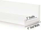 Americanflat 24" Floating Shelf - Made of Engineered Wood with Lipped Ledge - Long Floating Wall Shelves for Bedroom, Bathroom, Kitchen, Office, and Living Room - White