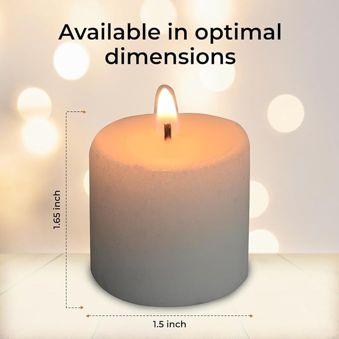 Welburn Veda&Co™ Votive Candles - Pack of 144, Upto 12 Hours Burn Time, 100% Fully Refined Paraffin Wax, Smokeless, Unscented, for Home Decor, Spa, Weddings, Birthdays, Holidays, Party (White)