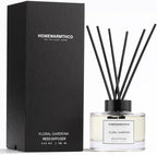 Reed Diffuser Set - Gardenia 5.63 fl oz (160ml) Scented Diffuser with Sticks Luxury Fragrance for Home, Office & Bathroom Shelf Decor.