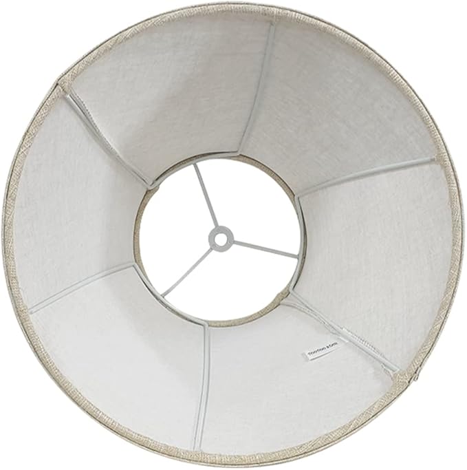 Double Brown Lamp Shade Set of 2, TOOTOO STAR Large Barrel Lampshade for Floor Light and Table Lamp 6x12x8.5 inch, DIY Fabric Natural Linen Hand Crafted, Spider (Brown, 6x12x8.5 inch)