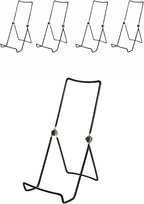 KINGDOM SOLUTIONS MADE IN USA 4-Pack Adjustable Black Metal Easels - Book Stand - Sturdy Plate Stand for Art, Pictures, Books, Frames - Unique on the Market