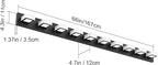 Ralbay 66inch Matte Black Bathroom Vanity Lights Metal Acrylic LED Modern Black Bathroom Wall Lighting Fixtures