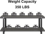 EXCEFUR Industrial Entryway Bench with Storage, Rustic Wood and Metal Shoe Rack Bench Seat, 47 Inch Grey