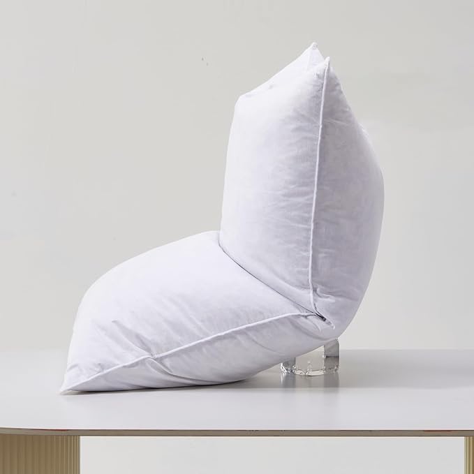 Bafode Goose Down Feather Pillows, Soft Bed Pillows Standard Size Set of 2, 100% Soft Cotton Shell, Hotel Pillows for Back, Stomach or Side Sleepers