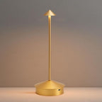 Modern Cordless Table Lamp, 6000mAh Rechargeable Table Lamps, Portable Touch LED Lamp, Outdoor Waterproof Dimmable Cordless Rechargeable Table Lamps for Restaurant/Patio/Outdoor (1 Pcs Gold)