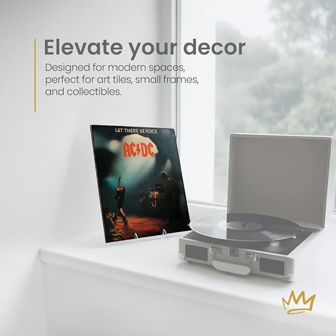KINGDOM SOLUTIONS MADE IN USA 36-Pack Adjustable Acrylic Easels - Plate Stand - Sturdy Book Stand for Art, Pictures, Plates, Frames - Unique on the Market