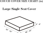 Sofa Covers Couch Covers for Sofa Pet Friendly Couch Cushion Covers Universal Sofa Covers Washable Stretch Slipcovers for Sectional Sofa (Texture Green,Large Single Seat Cover)