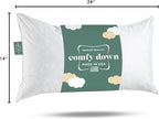ComfyDown Decorative Throw Pillow Insert, Down and Feather Fill, 100% Cotton Cover, 233 Thread Count - Made in USA (14 X 34)