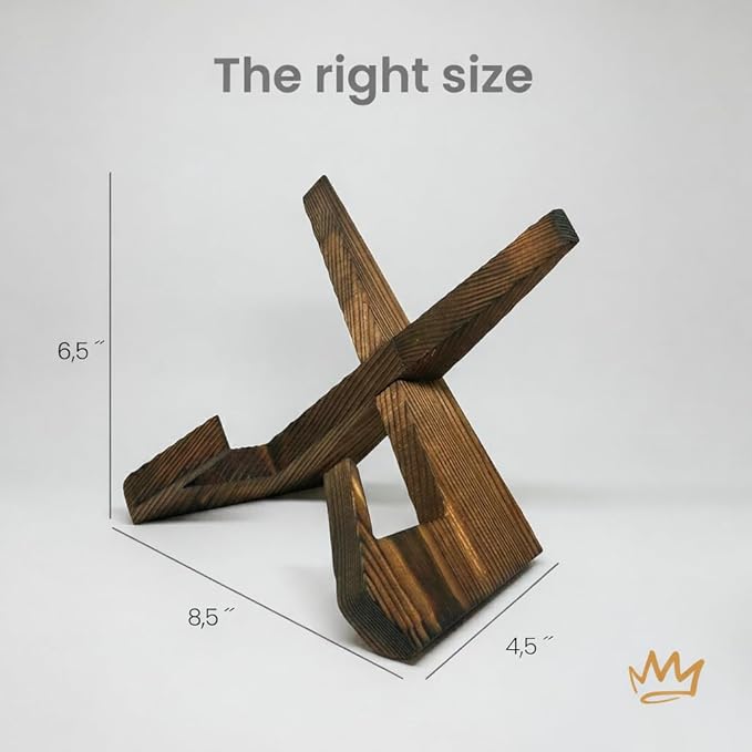 KINGDOM SOLUTIONS 1-Pack Wooden Easels Wood Brown – Plate Stand – Sturdy Book Stand for Art, Pictures, Plates, Frames, and Decorative Displays