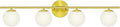 New Bathroom Vanity Light Fixtures Brushed Bronze Milk White Globe Glass Shade Modern Wall Bar Sconce Over Mirror (Brushed Brass, 4T)
