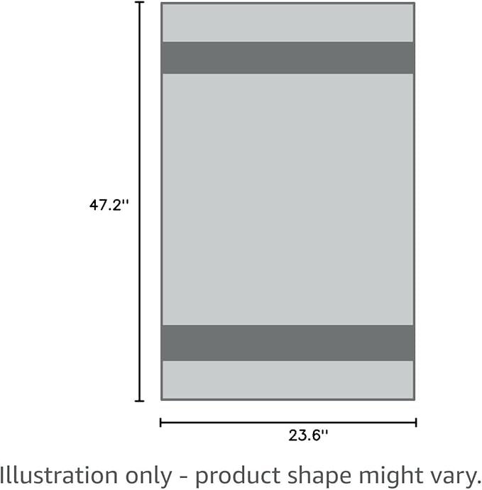 ILANGO Blue Bathroom Rugs 48" × 24" Non Slip & Super Absorbent Extra Thick Soft, Washable Bath Mat for Floor, Microfiber Plush Shaggy Bath Rug with Rubber for Bathtub Shower Room Sink