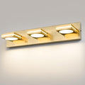 OKELI 3-Light LED Bathroom Vanity Light Fixtures, Gold Modern Bathroom Wall Lighting Fixtures Over Mirror (3CCT, 3000K-6000K)