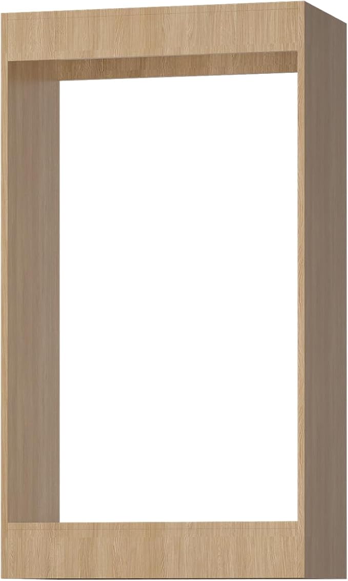 ROOMTEC 28.5" Double Hanging Closet Unit, Modular Closet System with Hanging Rod, Wardrobe Organizer for Bedroom or Walk-in Closet, Wall Mounted, Customizable Clothes Storage Unit, Wood