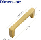 Ravinte 30 Pack Solid 3 Inch Kitchen Square Cabinet Handles Brushed Brass Drawer Pulls Kitchen Cabinet Hardware Handles