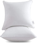 Leeden 16 x 16 Pillow Inserts (Set of 2) -Throw Pillow Inserts with 100% Cotton Cover - 16 Inch Square Decorative Pillows for Sofa, Couch, Bed and Home Decor
