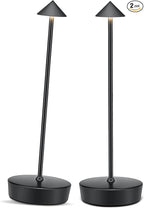 Cordless Led Table Desk Lamp 2 Pack, 7000mAh Battery Outdoor Table Light Waterproof for Restaurant Patio Camping Home Decor, USB-A Output, Brightness Memory, Dimmable
