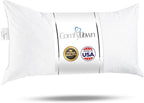 ComfyDown Decorative Throw Pillow Insert, Down and Feather Fill, 100% Cotton Cover, 233 Thread Count - Made in USA (16" X 32")