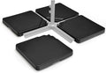 Giantex Cantilever Umbrella Base 220 lbs, 4 PCS Patio Umbrella Stand Water Sand Filled, Heavy Duty HDPE Offset Umbrella Weights with 4 Connecting Pins, Easy-Fill Spouts, for Outside Garden Poolside