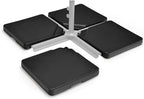 Giantex Cantilever Umbrella Base 220 lbs, 4 PCS Patio Umbrella Stand Water Sand Filled, Heavy Duty HDPE Offset Umbrella Weights with 4 Connecting Pins, Easy-Fill Spouts, for Outside Garden Poolside