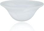 LightAccents White Floor Lamp Glass Shade Replacement - Modern Bowl Torchiere Lamp, Height: 4.75 inches, Width: 12 inches