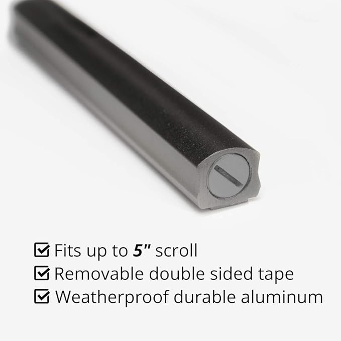 A&S Mezuzot Mezuza Aluminum Waterproof Case Peel & Stick Easy Installation Home Blessing (Titanium, 6inch)