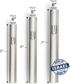 A&S Mezuzot Mezuza Aluminum Waterproof Case Peel & Stick Easy Installation Home Blessing (Silver, 6inch)