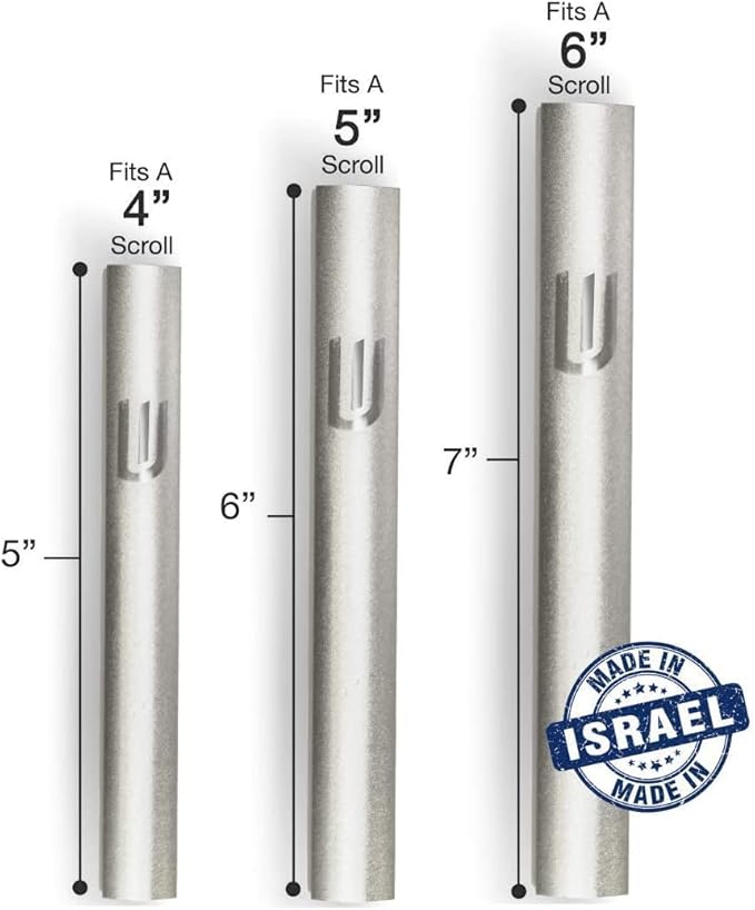 A&S Mezuzot Mezuza Aluminum Waterproof Case Peel & Stick Easy Installation Home Blessing (Silver, 6inch)