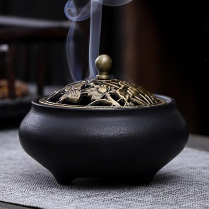 Ceramic Incense Burner (Black)
