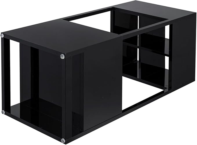 MyGift Premium Hotel Series Opaque Black Acrylic Freestanding Umbrella Holder Rack, Commercial Grade 12mm & 8mm Thick Acrylic Home Entryway Storage Stand for Long and Short Umbrellas