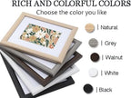 KTKDE 16x24 Picture Frame,Poster Frame Display Pictures 12 x 18 with Mat or 16x24 Without, Tempered Glass, 24 by 16 Walnut Wooden Frame Wall Gallery Photo Frame best gift
