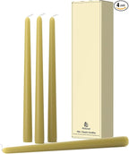 10-Inch Tall Dripless Taper Candles Set of 4 - Sage Green Tapered Candles, Perfect for Spring - Smokeless, Unscented, Long Burning - Hand Poured, Colored Tall Candlesticks - Verde salvia