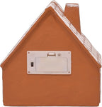 Mark Feldstein & Associates Ceramic Iced Gingerbread Houses Holiday Pre Lit LED Village Figurines, Set of 2, 9 Inch
