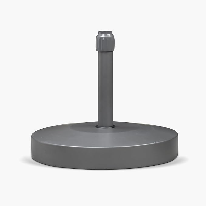 PURPLE LEAF Patio Umbrella Base Stand AT4035 Market Table Umbrellas Outdoor Heavy Duty Round Concrete Stand 77 LBS Black