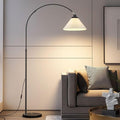 CraftThink Floor Lamp, Contemporary Metal Corner Lamp with Geometric Shade, E26 One-Light Tall Lamp Standing Lamp for Bedroom Reading Living Room, Bulb not Included (Black-Yellow)