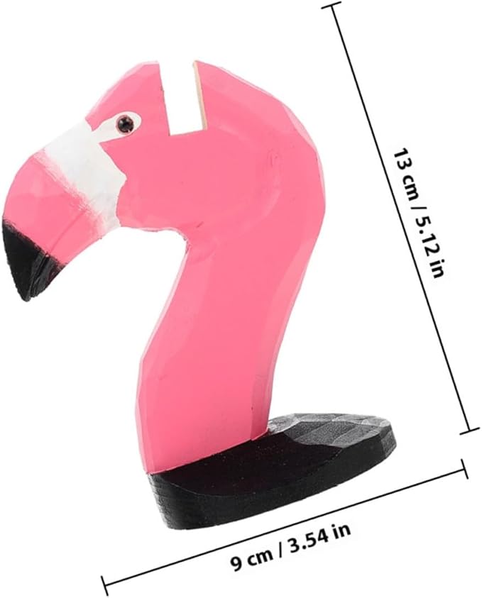 SUPVOX 2pcs Flamingo Wooden Eyeglasses Stand Animal Glasses Holder Spectacle Display Rack for Home Office Desk Decor