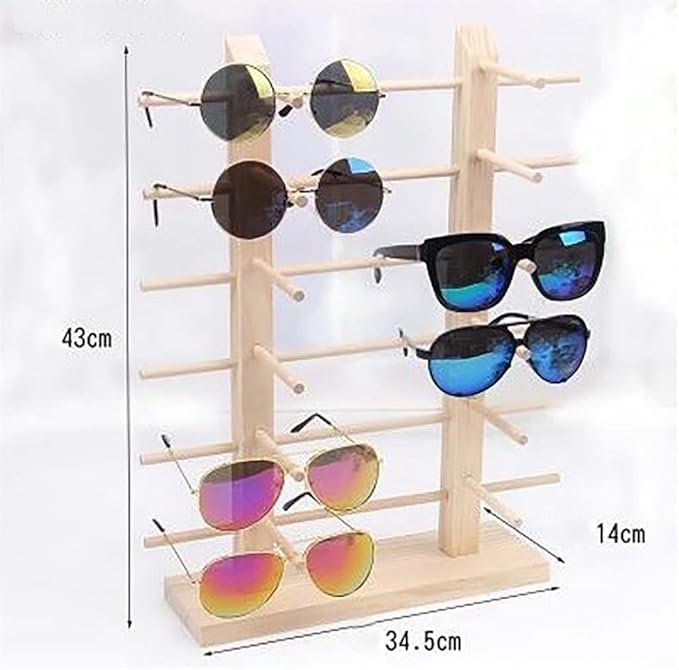 Multi Layers Wood Sunglass Display Rack Shelf Eyeglasses Show Stand Jewelry Holder for Pairs Glasses Showcase