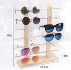 Multi Layers Wood Sunglass Display Rack Shelf Eyeglasses Show Stand Jewelry Holder for Pairs Glasses Showcase