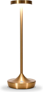 Cordless Table Lamp Rechargeable - 6000mAh LED Battery Operated Table Light - Portable Touch Dimmable Outdoor Waterproof Table Lamps for Patio Restaurant Dining (Bronze)