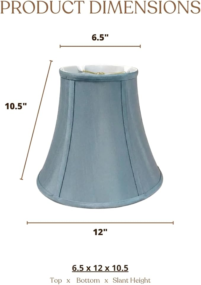 Royal Designs, Inc. BSO-704-12BLU-2 True Bell Basic Lamp Shade, 6.5 x 12 x 10.5, Blue, 2-Pack